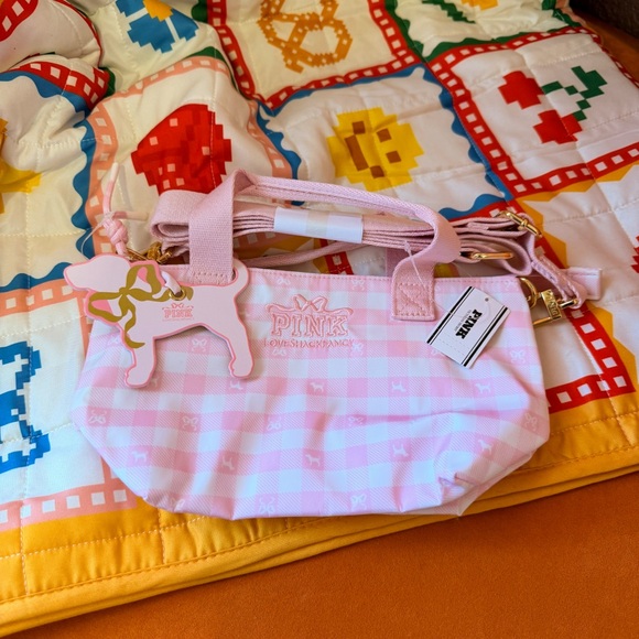 LoveShackFancy Handbags - LoveShackFancy x VS Pink - Mini Crossbody Tote, Pink Gingham
